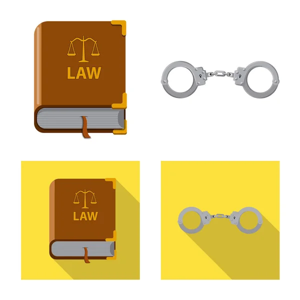Ilustração vetorial da lei e assinatura do advogado. Coleção de lei e símbolo de estoque de justiça para web . —  Vetores de Stock