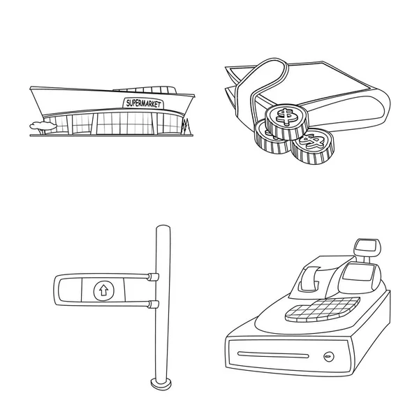 Vektor-Design von Speisen und Getränken Symbol. Set von Lebensmitteln und Speichervektorsymbol für Aktien. — Stockvektor