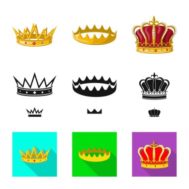 Ortaçağ yalıtılmış nesne ve asalet oturum açın. Ortaçağ kümesi ve hisse senedi için monarşi vektör simgesi.