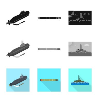 Savaş ve gemi logo yalıtılmış nesne. Savaş ve filo hisse senedi simgesi için web topluluğu.