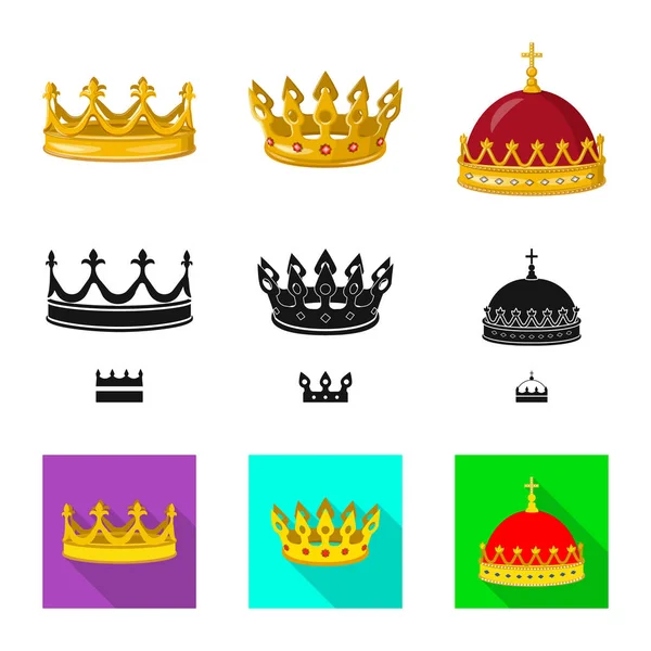 Design vetorial do logotipo medieval e da nobreza. Coleção de medieval e monarquia símbolo de estoque para web . —  Vetores de Stock