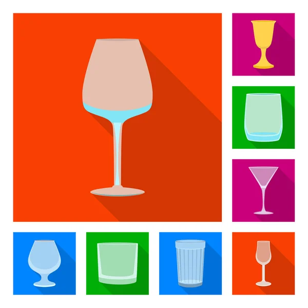 Isolated object of drinks and restaurant logo. Set of drinks and celebration vector icon for stock. — Stock Vector