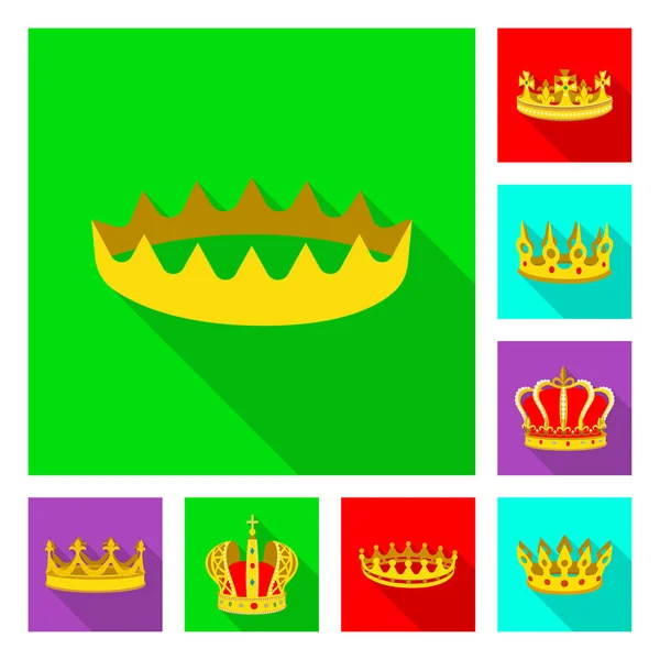 Diseño vectorial del icono medieval y de la nobleza. Colección de medieval y monarquía símbolo de stock para la web . — Vector de stock