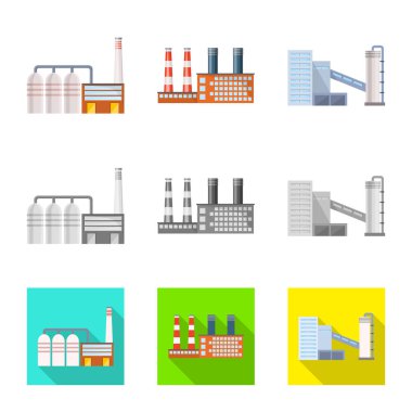 Üretim ve yapısı simge vektör Illustration. Üretim ve teknoloji vektör simgesini hissenin koleksiyonu.