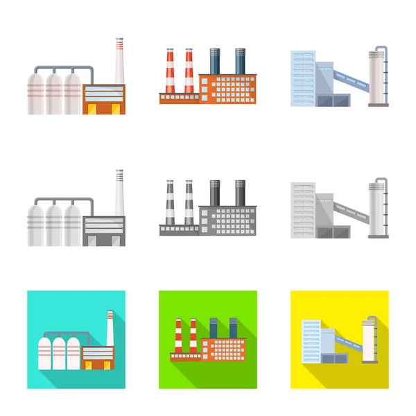 Векторная иллюстрация значка производства и структуры. Коллекция векторной иконки производства и техники для склада . — стоковый вектор