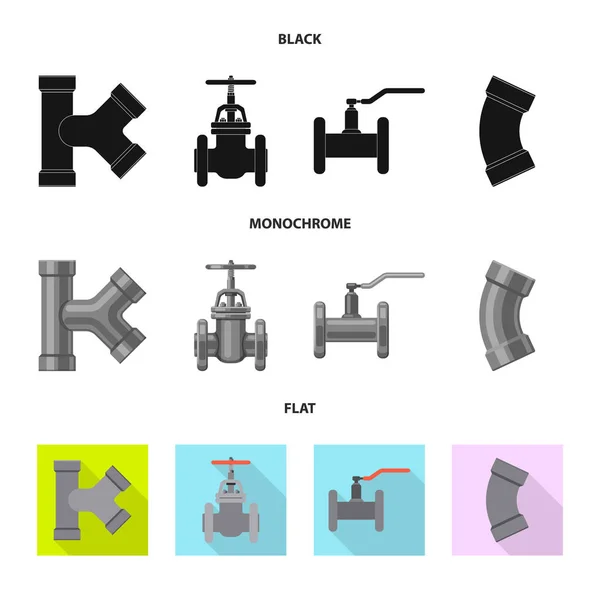 Ilustración vectorial del logotipo del tubo. Colección de tubería y tubería stock vector ilustración . — Archivo Imágenes Vectoriales