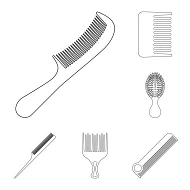 Fırça ve saç logo vektör tasarımı. Fırça ve saç fırçası hisse senedi vektör çizim topluluğu.