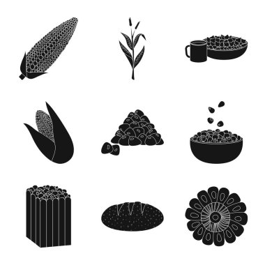 Organik ve vejetaryen simgesi vektör tasarımı. Web için organik ve gıda stok sembolü toplama.