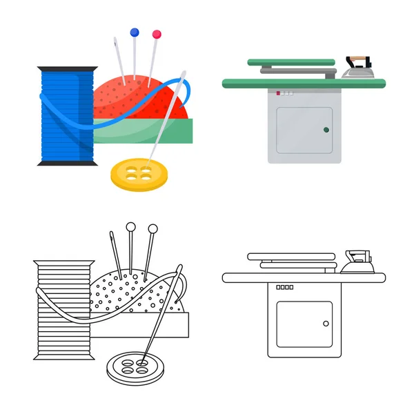 Vektor-Design der Wäsche und saubere Zeichen. Set Wäsche und Kleiderlager Symbol für Web. — Stockvektor