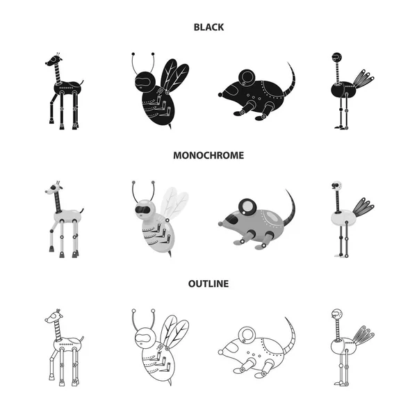 Ilustración vectorial de juguete y símbolo de la ciencia. Colección de juguete y juguete símbolo de stock para la web. — Archivo Imágenes Vectoriales
