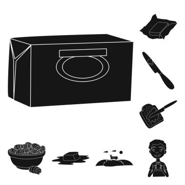 Vektör tasarım diyet ve çiftlik işareti. Diyet ve süt stok vektör çizim koleksiyonu.