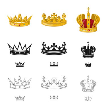 Vektör çizim Ortaçağ ve asalet logosu. Ortaçağ topluluğu ve monarşi hisse senedi vektör çizim.
