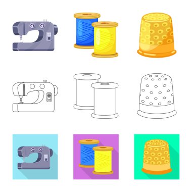 El sanatları ve el sanatları logosu yalıtılmış nesne. Hisse senedi için craft ve sanayi vektör simge topluluğu.