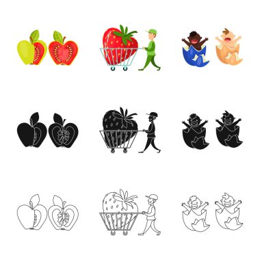 Test ve sentetik simge vektör Illustration. Web test ve laboratuvar hisse senedi simgesi topluluğu.