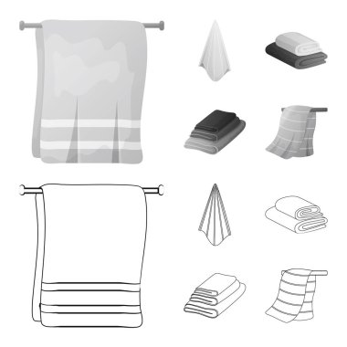 Yumuşak ve temiz logonun vektör çizimi. Ağ için yumuşak ve ev hayvanları sembolü koleksiyonu.