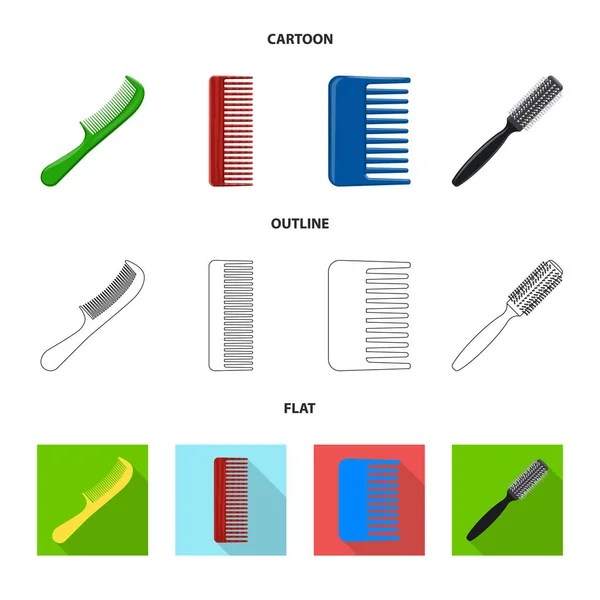 Vektorillustration av borsten och hår-logotypen. Samling av borsten och hårborste aktiesymbol för webben. — Stock vektor