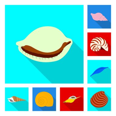 Hayvan ve dekorasyon sembolü yalıtılmış nesne. Web için hayvan ve okyanus hisse senedi simgesi kümesi.