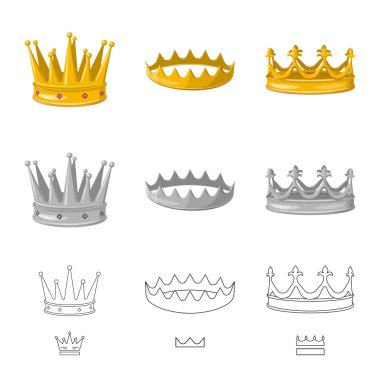 Vektör tasarımı Ortaçağ ve asalet simgesi. Ortaçağ topluluğu ve hisse senedi için monarşi vektör simgesi.