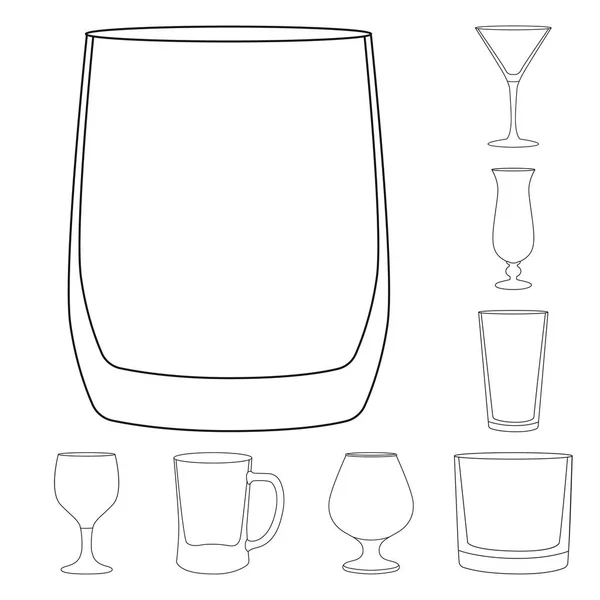 Vektor-Design von Geschirr und Container-Logo. Geschirr und Gläser Aktiensymbol für Web. — Stockvektor