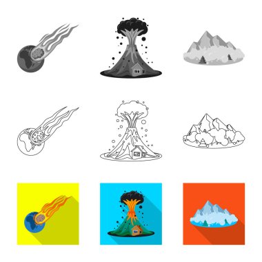 Doğal ve felaket simge vektör Illustration. Doğal topluluğu ve web için risk hisse senedi simgesi.