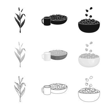 Mısır tarlası ve sebze işareti vektör tasarımı. Mısır tarlası ve vejetaryen hisse senedi vektör çizim.