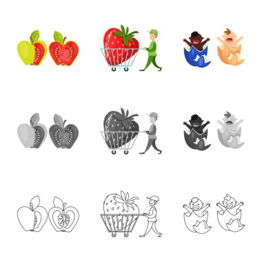 Test ve sentetik logo vektör Illustration. Hisse senedi için test ve laboratuvar vektör simge topluluğu.