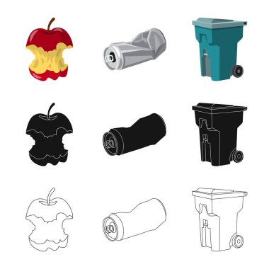 Döküm ve sıralama logo vektör tasarımı. Döküm ve hisse senedi için önemsiz vektör simge kümesi.