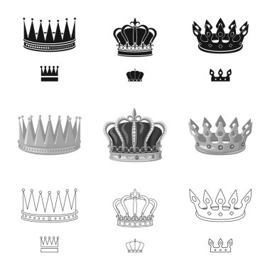 Vektör çizim Ortaçağ ve asalet simgesi. Ortaçağ kümesi ve monarşi hisse senedi simgesi web için.