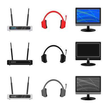 Dizüstü bilgisayar ve aygıt simgesinin yalıtılmış nesne. Dizüstü bilgisayar ve sunucu hisse senedi simgesi için web topluluğu.