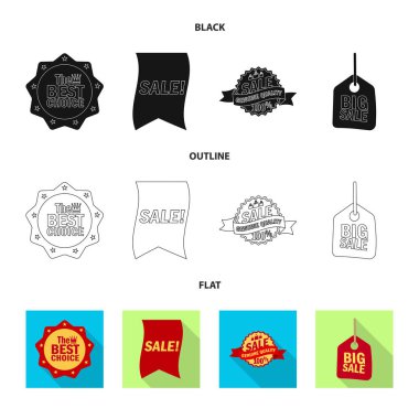 Amblem ve rozet simge vektör tasarımı. Hisse senedi için amblem ve etiket vektör simge topluluğu.