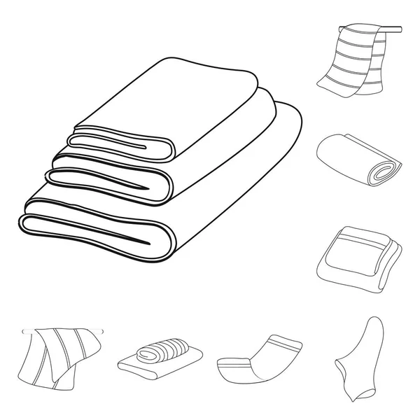 Векторний дизайн тканини та значка гігієни. Набір тканини та вбиральні Векторні значки для складів . — стоковий вектор