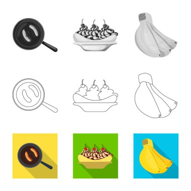 Doğal ve vejetaryen logo vektör tasarımı. Doğal ve yeme hisse senedi simgesi için web topluluğu.