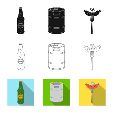 Vektör illüstrasyon işareti bar ve pub. Pub ve iç hisse senedi vektör çizim koleksiyonu.