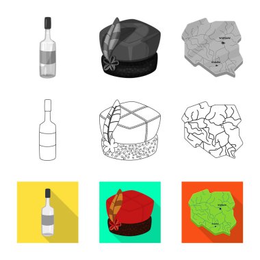 Geleneksel izole nesnesini ve tur simgesi. Geleneksel topluluğu ve web için yerler hisse senedi simgesi.