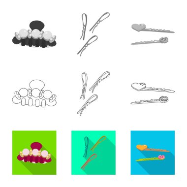 Güzellik ve moda simge vektör Illustration. Güzellik ve kadın hisse senedi vektör çizim koleksiyonu.