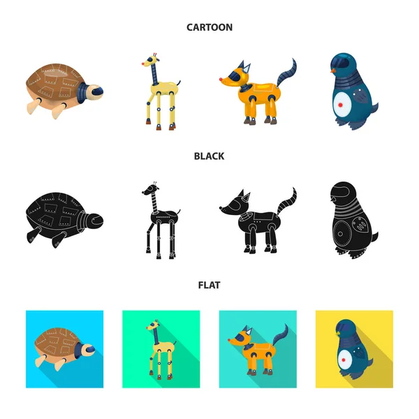 Diseño vectorial de juguete y signo de ciencia. Conjunto de juguete y juguete símbolo de stock para web . — Archivo Imágenes Vectoriales