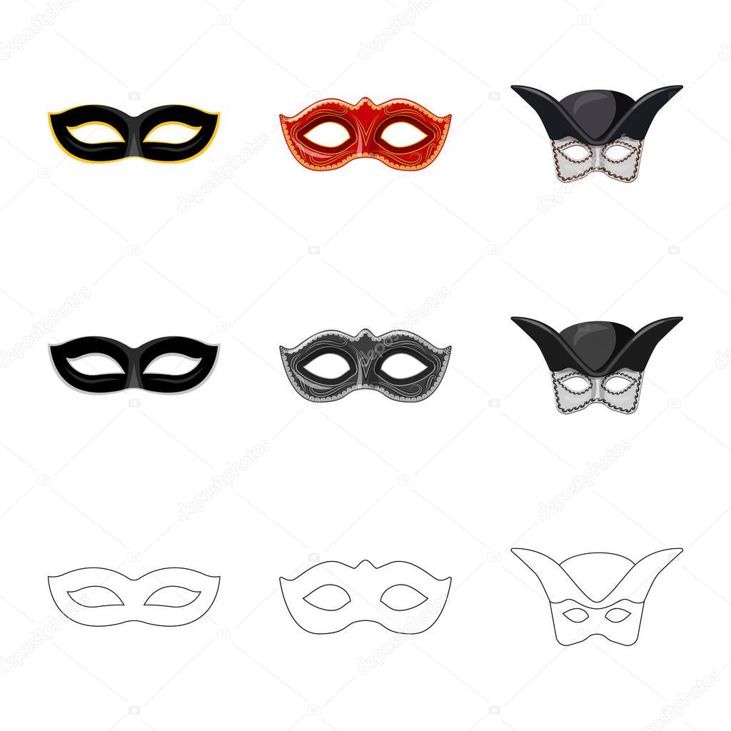 Isolated object of luxury and celebration icon. Collection of luxury and hide  stock symbol for web.