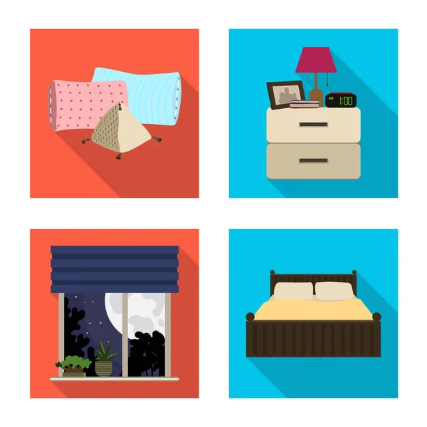 Objeto aislado de sueños y símbolo nocturno. Colección de sueños y dormitorio icono vectorial para stock . — Vector de stock