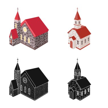 Tapınak ve tarihi logosu vektör tasarımı. Tapınak ve inanç stok vektör çizim koleksiyonu.