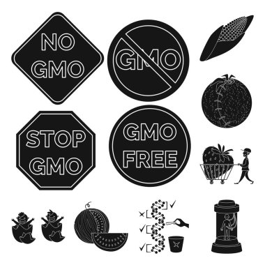 Kalite ve laboratuvar sembolü vektör tasarımı. Stok için kalite ve genetik vektör simgesi kümesi.