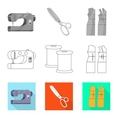 El sanatları ve el sanatları simge vektör Illustration. Zanaat ve sanayi stok vektör çizim seti.