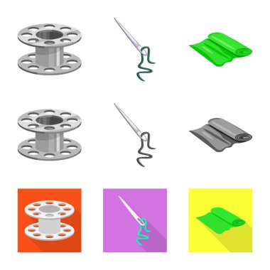 El sanatları ve el sanatları simge vektör Illustration. Zanaat ve sanayi stok vektör çizim seti.
