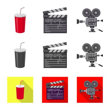 Televizyon ve filme sembolü yalıtılmış nesne. Televizyon ve web için hisse senedi simgesi ile ilgilenen.