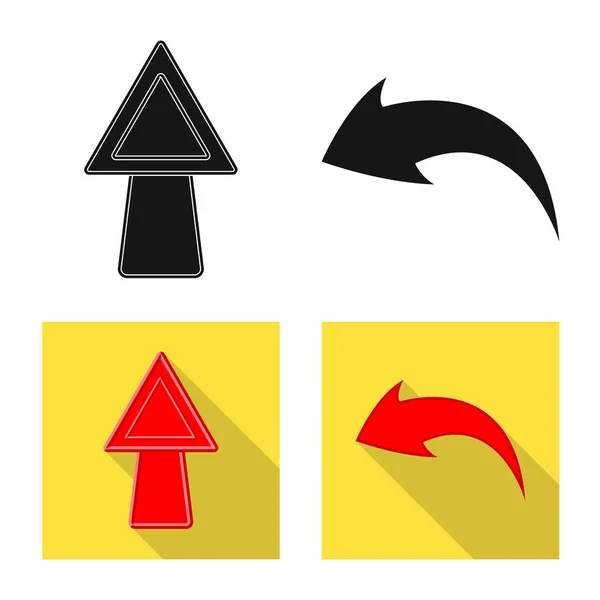 Isoliertes Element und Pfeilsymbol. Sammlung von Element- und Richtungsvektorsymbolen für Aktien. — Stockvektor