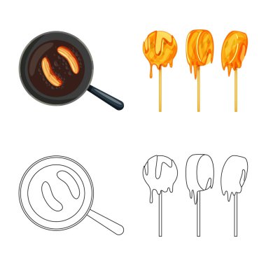 Doğal ve vejetaryen sembolü yalıtılmış nesne. Hisse senedi için doğal ve yeme vektör simge topluluğu.