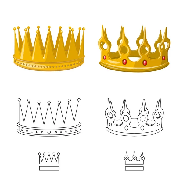 Isolated object of medieval and nobility icon. Set of medieval and monarchy stock vector illustration. — Stock Vector