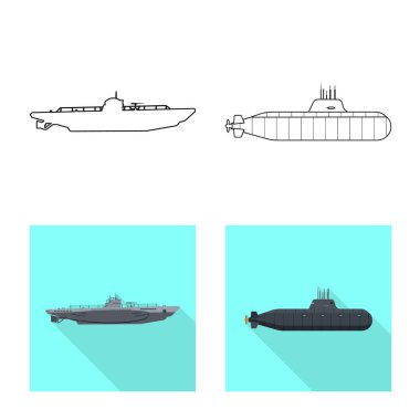 Savaş ve gemi simge vektör Illustration. Savaş ve filo hisse senedi simgesi için web topluluğu.