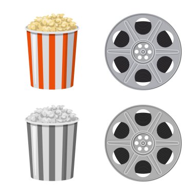 Televizyon ve filme logosu yalıtılmış nesne. Televizyon ve hisse senedi vektör çizim ile ilgilenen koleksiyonu.