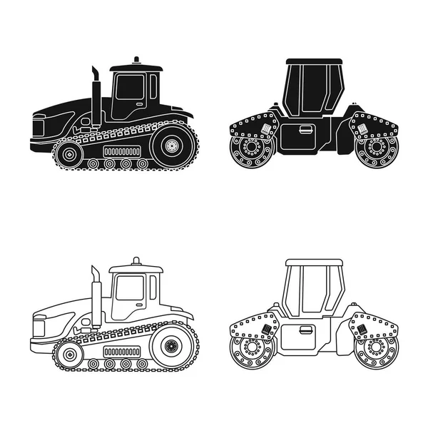 Векторное проектирование строительного и строительного символа. Набор строительно-машинного инвентаря . — стоковый вектор