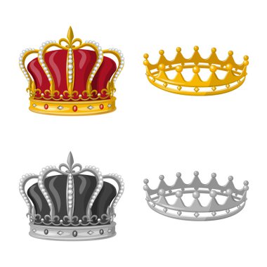 Vektör çizim Ortaçağ ve asalet logosu. Ortaçağ topluluğu ve monarşi hisse senedi simgesi web için.